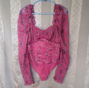 ✔️ Free People Women's Top Brunch Date Bodysuit NWOT